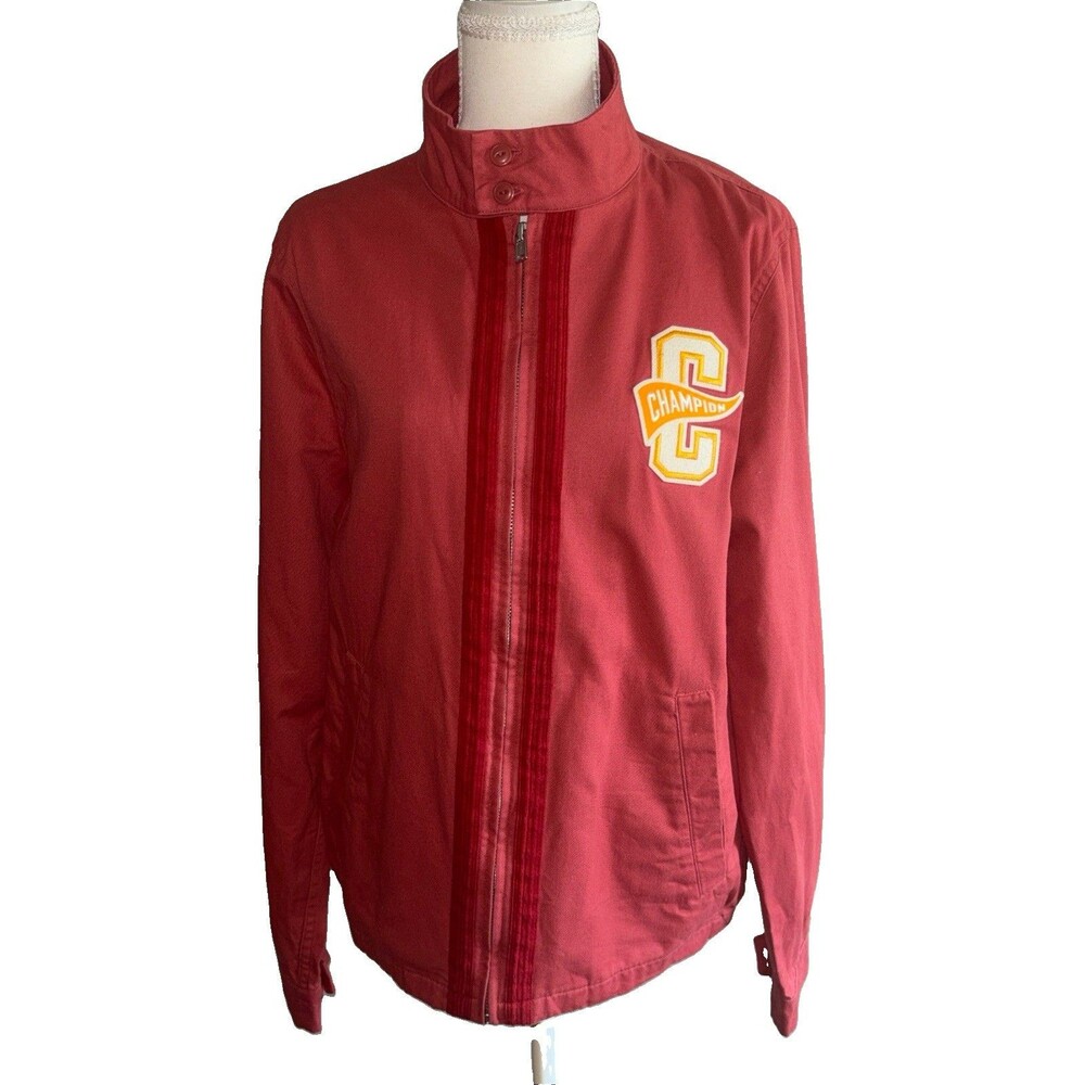 Champion Garment Dye Men's Nantucket Red  Twill Cotton Jacket Size Small